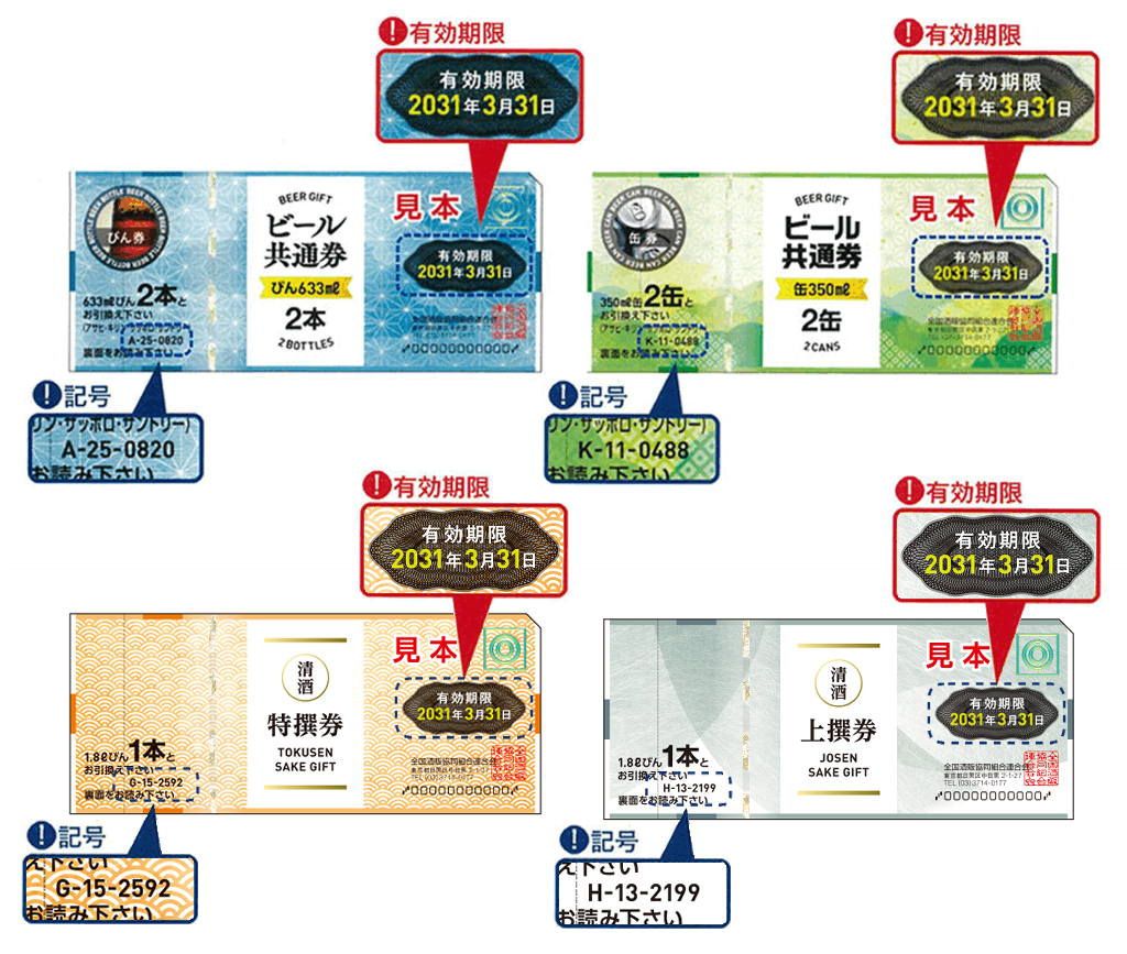 ビール共通券・清酒券について | 全国酒販協同組合連合会